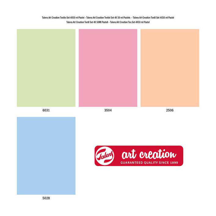 Afbeelding laden in galerijviewer, Talens art creation textielverf pastel 4x50ml