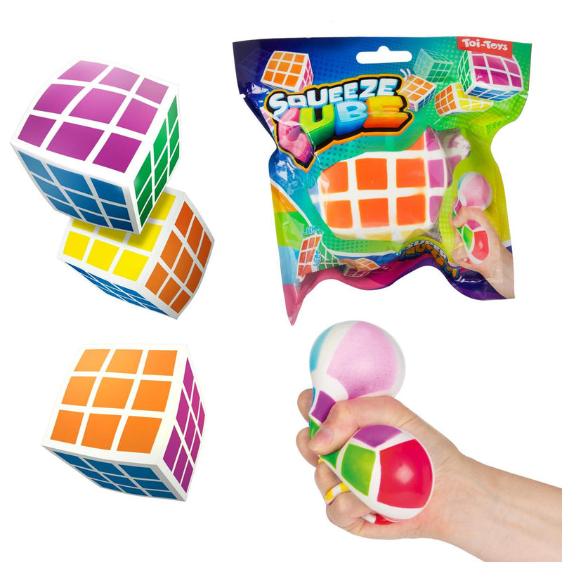 Afbeelding laden in galerijviewer, Toi-toys fun knijpkubus magische puzzel 6cm