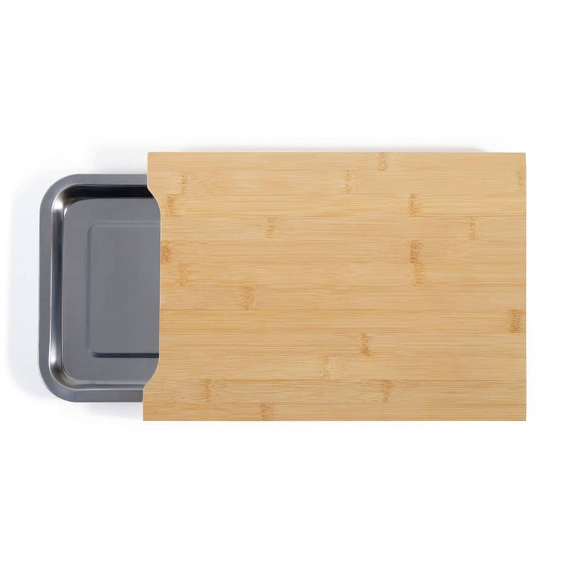 Afbeelding laden in galerijviewer, Livoo Livoo Snijplank met opberglade hout beige