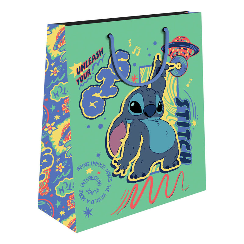 Afbeelding laden in galerijviewer, Stitch papieren cadeautas 18x11x23 cm