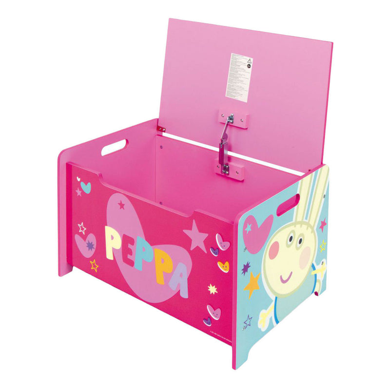 Afbeelding laden in galerijviewer, Peppa pig houten speelgoedkist