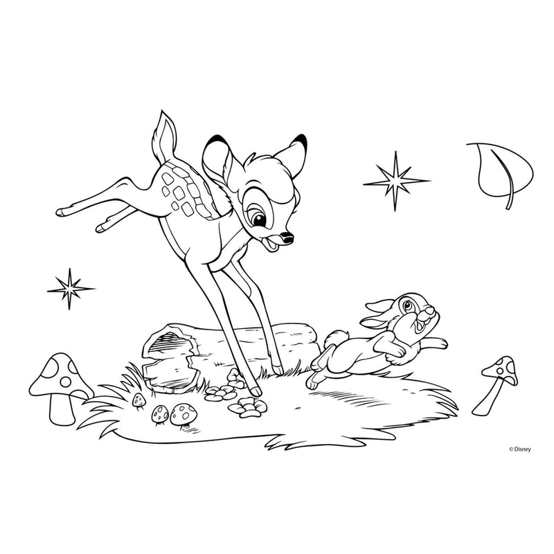 Afbeelding laden in galerijviewer, Disney bambi kleurplaten met stencil en stickervel