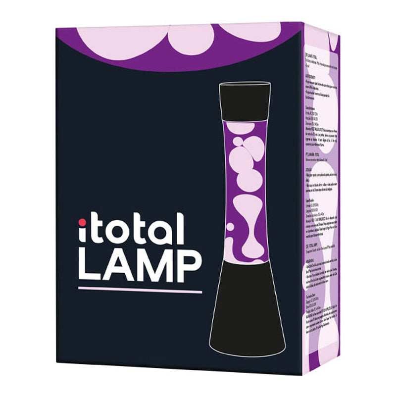 Afbeelding laden in galerijviewer, Itotal lavalamp zwart paars wit, 40cm