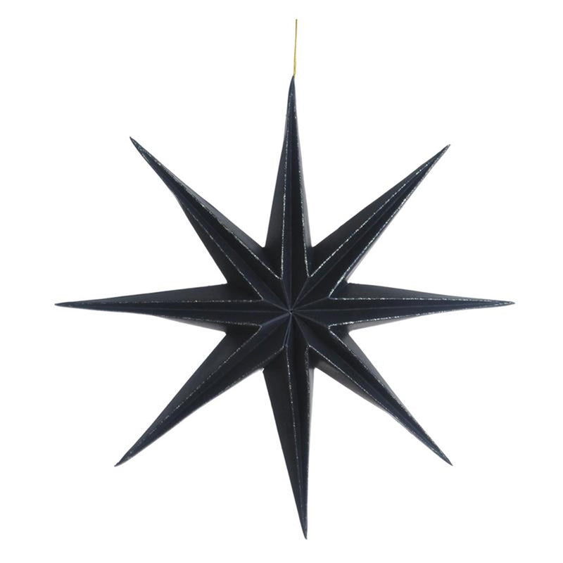Afbeelding laden in galerijviewer, House of nature hanger ster papier ã˜28cm zwart