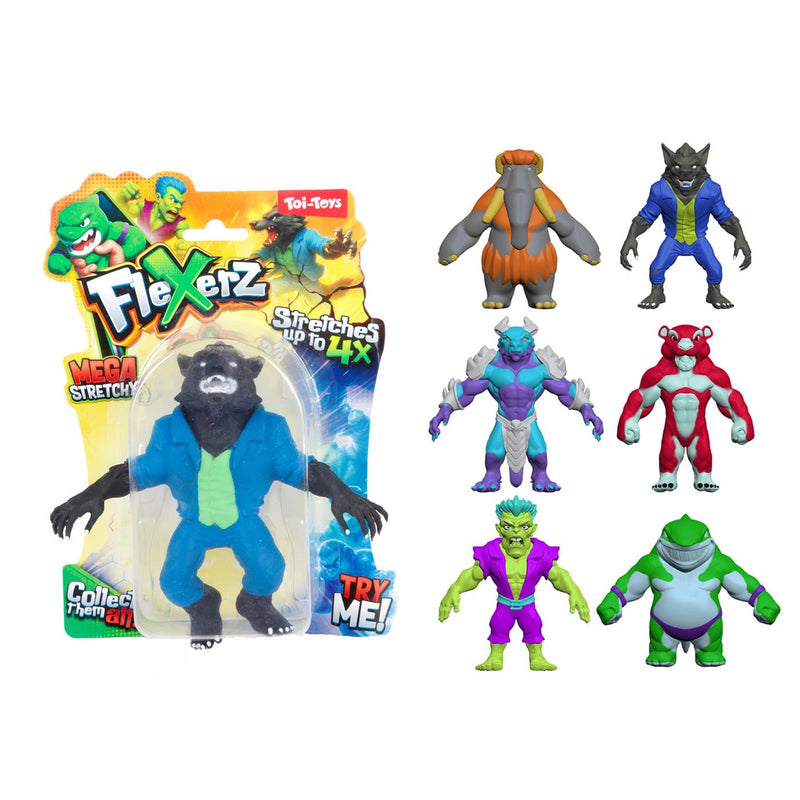 Afbeelding laden in galerijviewer, Toi-toys fun kneedfiguur -flexerz- 16cm rekbaar 6ass