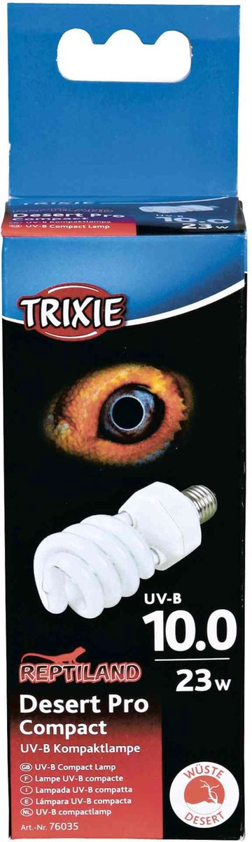 Afbeelding laden in galerijviewer, Trixie reptiland desert pro compact 10.0 uv-b lamp