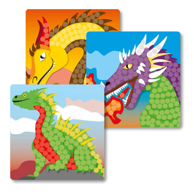 Afbeelding laden in galerijviewer, Playmais mosaic kaarten versieren fantasy dragon