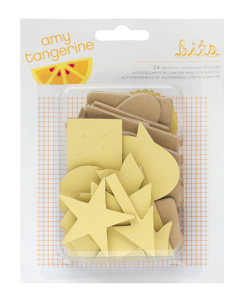 Afbeelding laden in galerijviewer, American crafts • embellishments cut paste adhesive chipboard 24pcs
