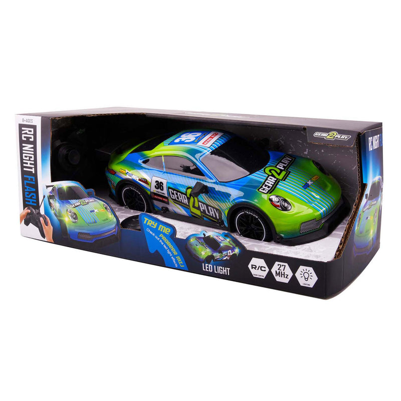 Afbeelding laden in galerijviewer, Gear2play rc night flash bestuurbare auto