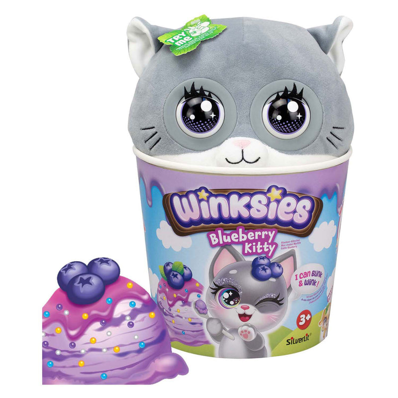 Afbeelding laden in galerijviewer, Silverlit winksies blueberry kitten - interactieve knuffel in een ijsbeker