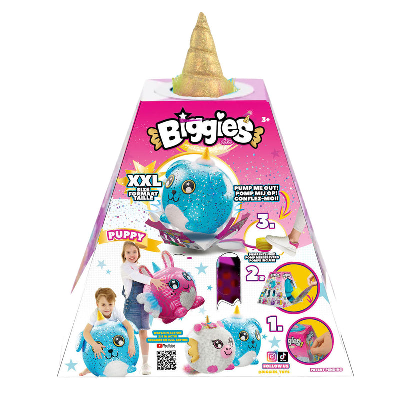 Afbeelding laden in galerijviewer, Spectron Biggies Hond Blauw Opblaasbare Knuffel