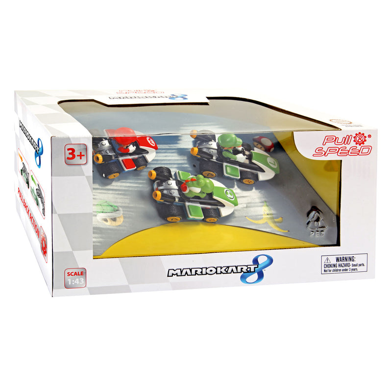 Afbeelding laden in galerijviewer, Carrera super mario pull back kart set, 3dlg.