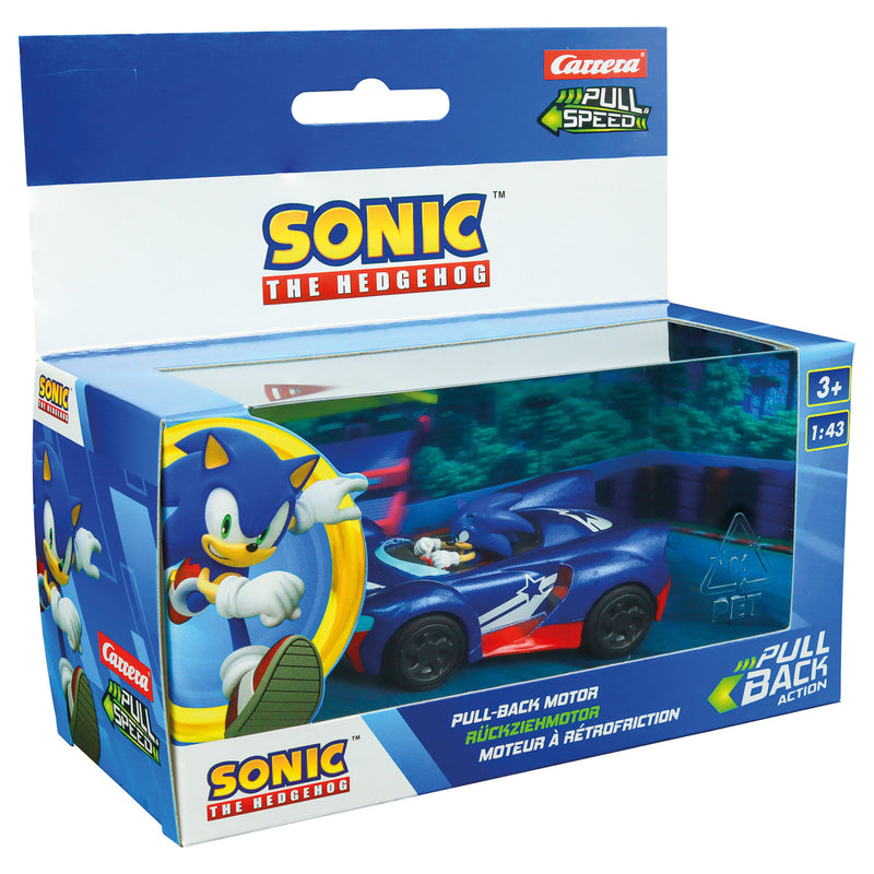 Afbeelding laden in galerijviewer, Carrera pull back auto team sonic racing - blauw