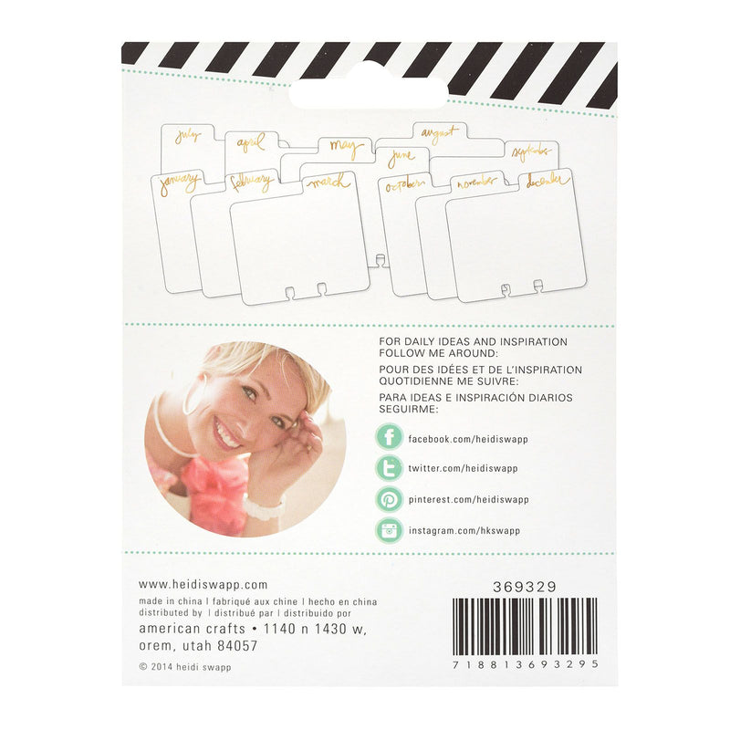 Afbeelding laden in galerijviewer, Heidi swapp • memorydex monthly cards gold foil