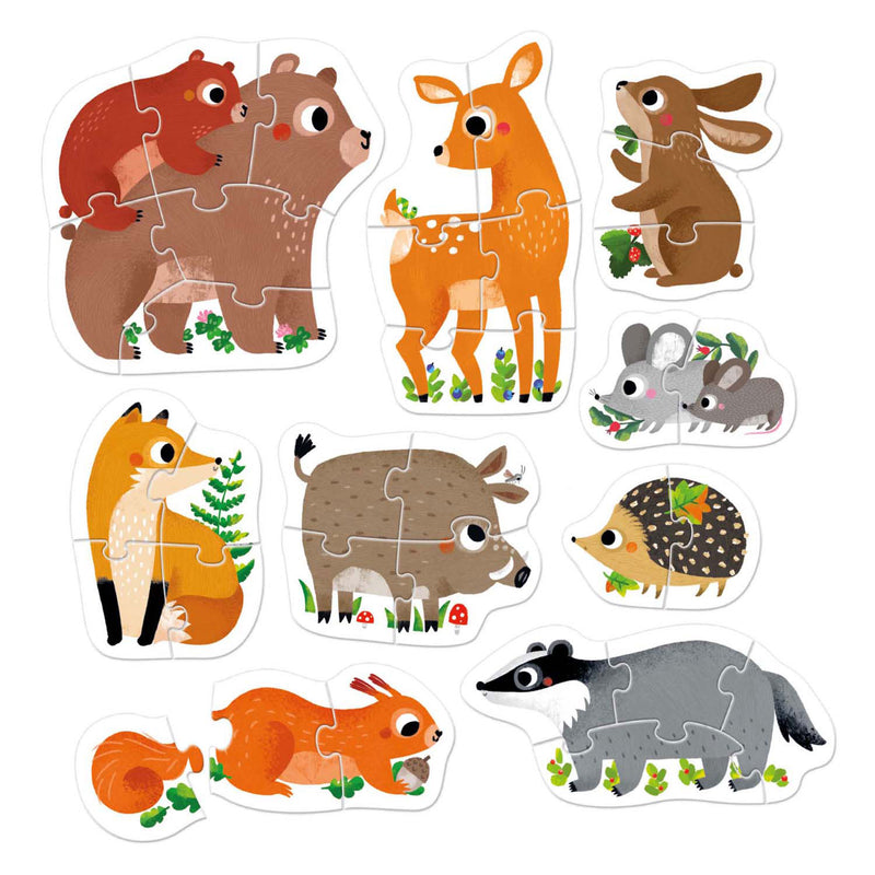 Afbeelding laden in galerijviewer, Banana panda stap voor stap puzzel bosdieren 2+.