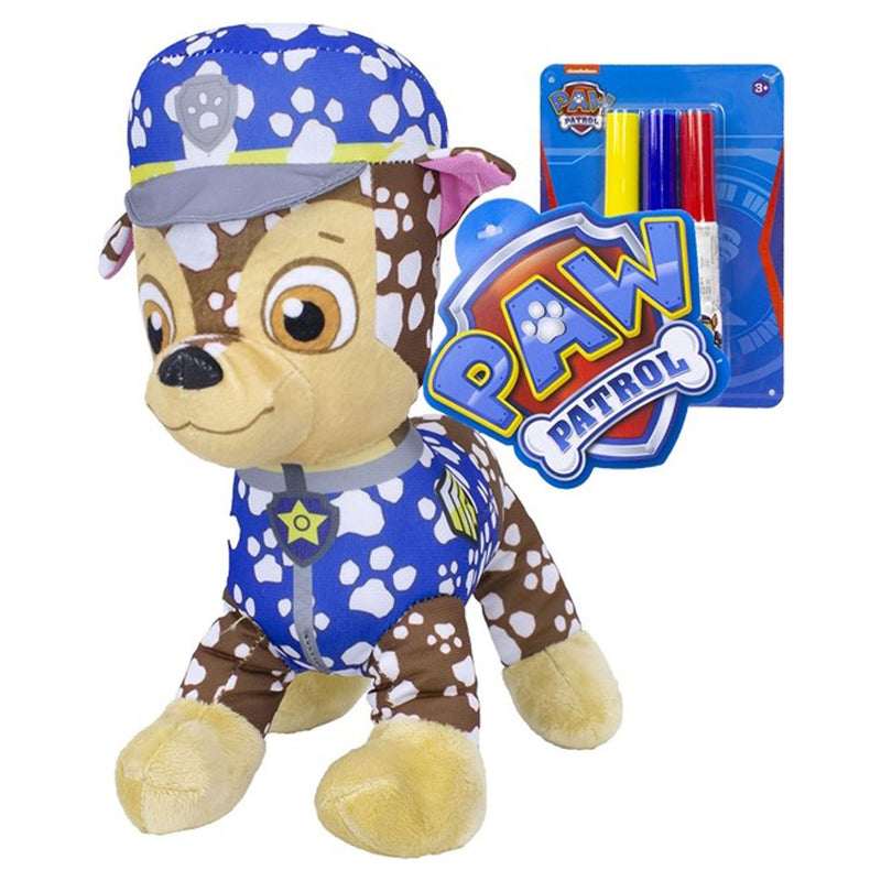 Afbeelding laden in galerijviewer, PAW Patrol Inkleur Knuffel met Stiften - Chase