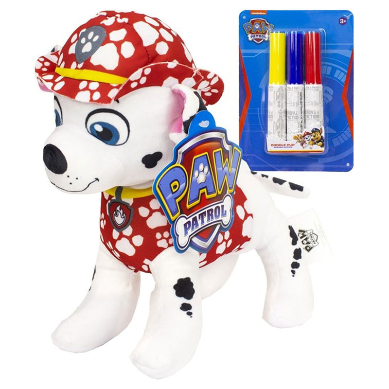 Afbeelding laden in galerijviewer, Sambro paw patrol inkleur knuffel met stiften - marshall