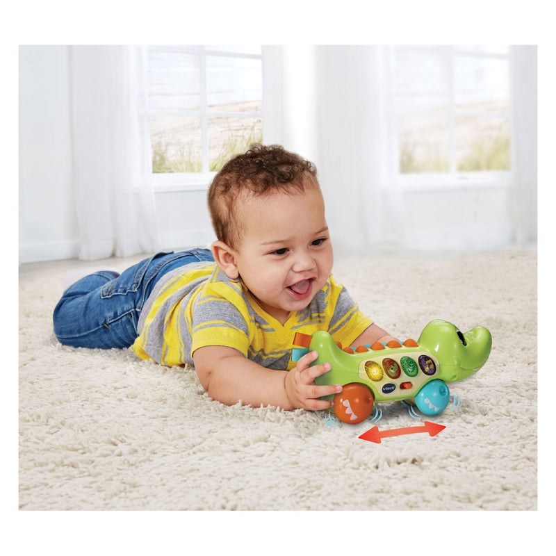Afbeelding laden in galerijviewer, Vtech baby dierenvriendjes krokodil - educatief baby speelgoed - activiteitenroller met lichts- en geluidseffecten - cadeau - vanaf 6 maanden