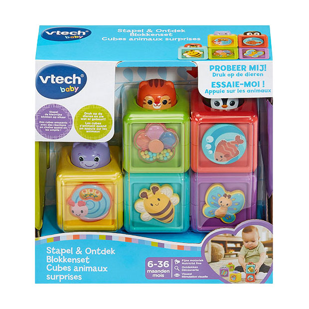 Afbeelding laden in galerijviewer, Vtech stapel en ontdek blokkenset