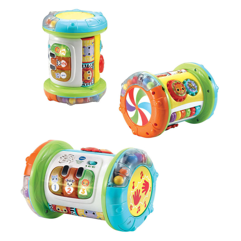 Afbeelding laden in galerijviewer, Vtech magische 3-in-1 tamtamrol babyspeelgoed