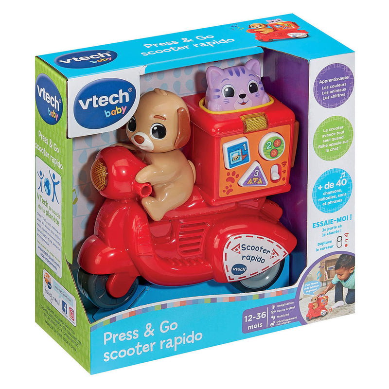 Afbeelding laden in galerijviewer, Vtech baby press go scooter