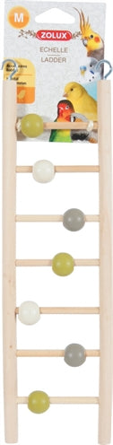 Afbeelding laden in galerijviewer, Zolux ladder hout 7 treden met kralen