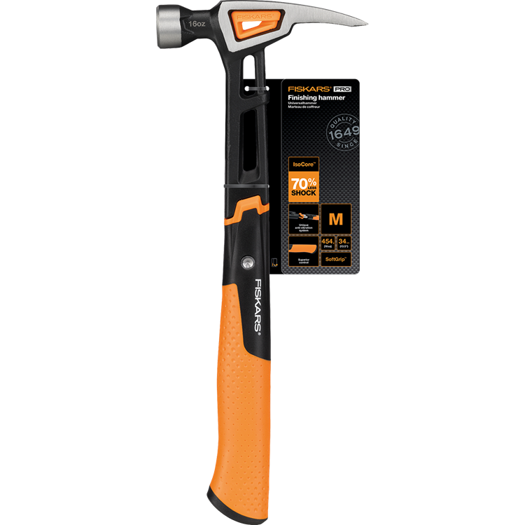 Afbeelding laden in galerijviewer, Fiskars isocore™ serie - timmermanshamer - 450g - ergonomische greep - roestvrij
