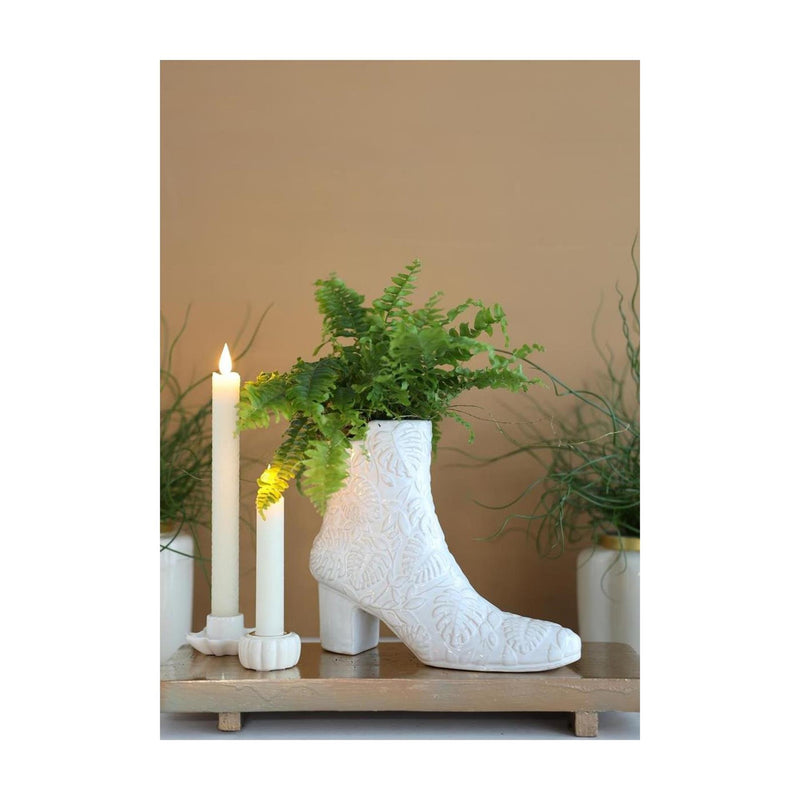 Afbeelding laden in galerijviewer, Ideas 4 seasons vaas bootie crã¨me ø7x22x19cm