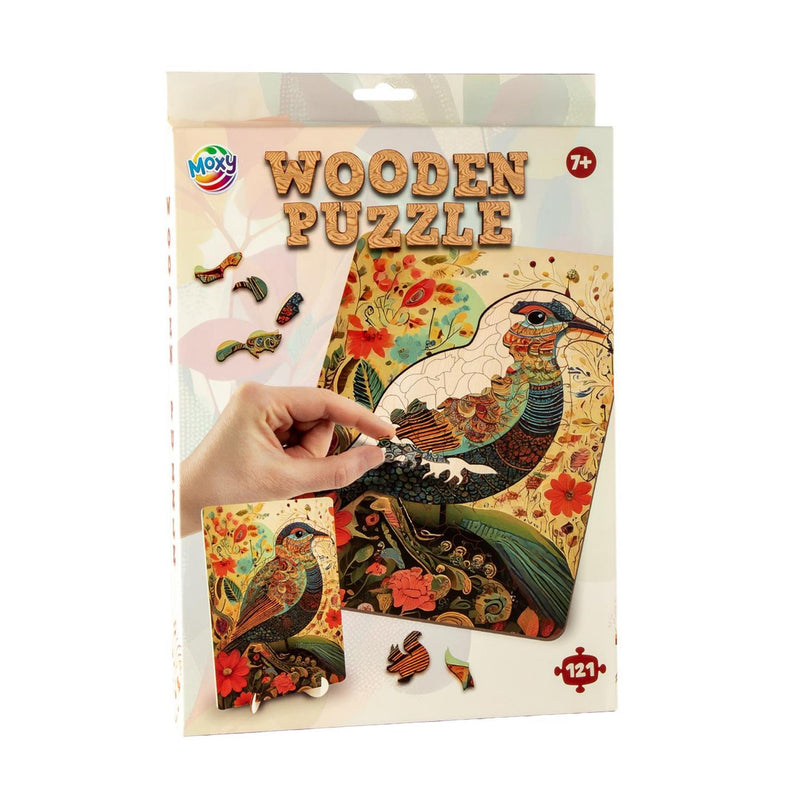 Afbeelding laden in galerijviewer, Moxy houten puzzel bird unieke vormen, 130pcs