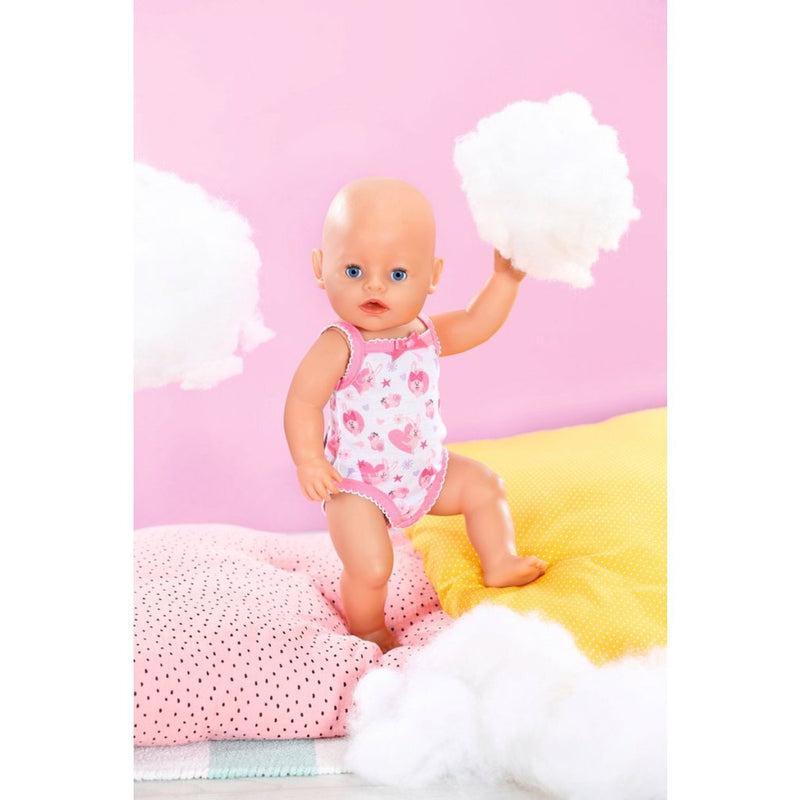 Afbeelding laden in galerijviewer, Baby born rompertje 43 cm roze wit