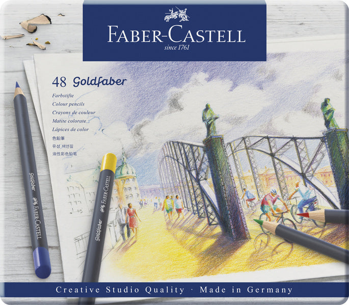 Afbeelding laden in galerijviewer, Faber-castell goldfaber kleurpotloden - blik 48 stuks - fc-114748