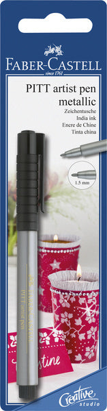 Afbeelding laden in galerijviewer, Faber castell fc-167398 tekenstift pitt artist pen 251 zilver