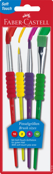 Afbeelding laden in galerijviewer, Faber-castell penselenset - soft touch - 4 stuls - verschillende breedtes - fc-481600