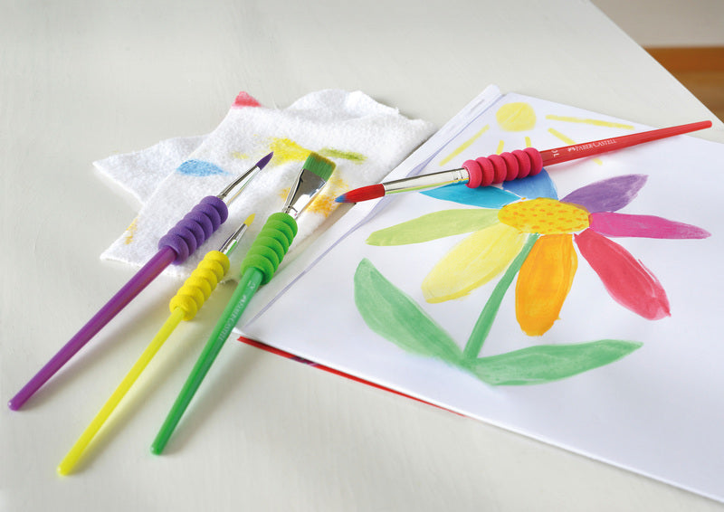 Afbeelding laden in galerijviewer, Faber-castell penselenset - soft touch - 4 stuls - verschillende breedtes - fc-481600