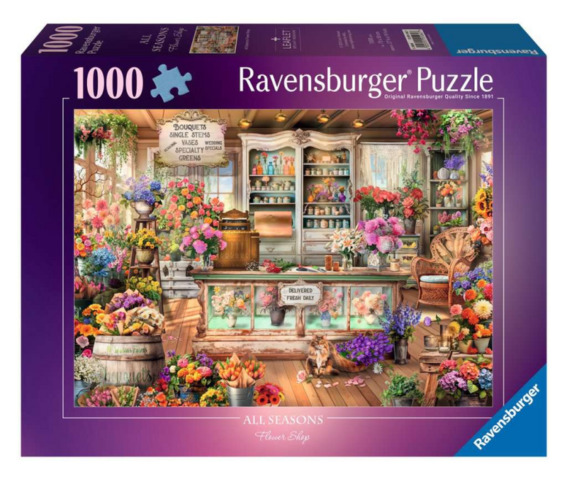Afbeelding laden in galerijviewer, Ravensburger legpuzzel all seasons flowershop, 1000st.
