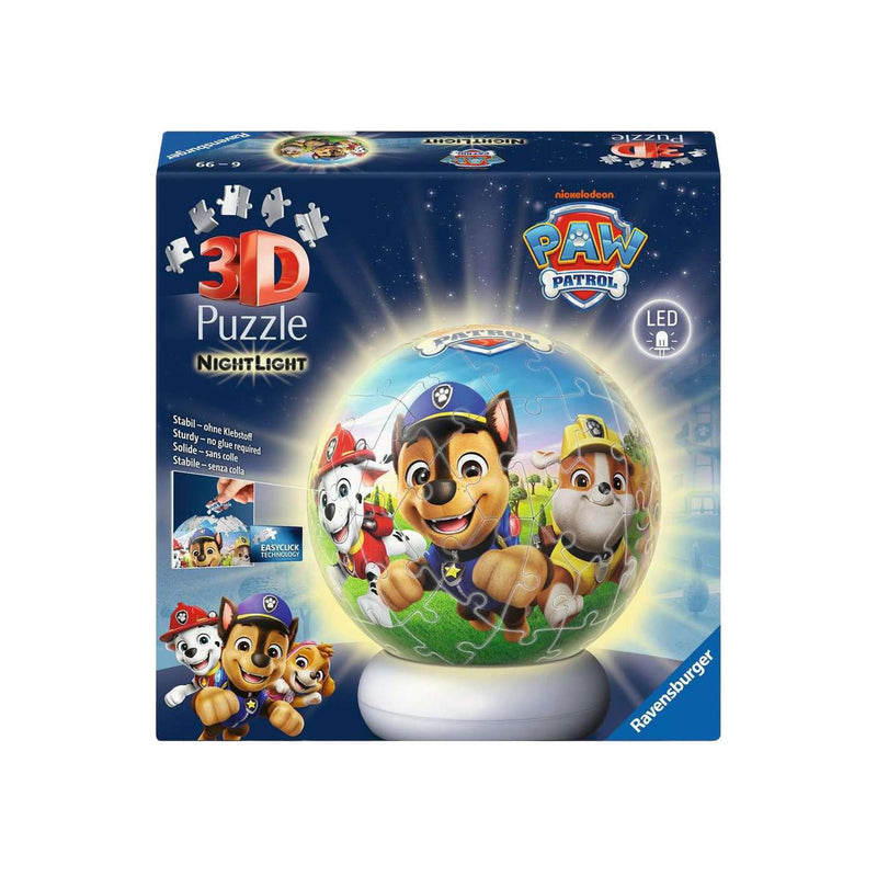Afbeelding laden in galerijviewer, Ravensburger – paw patrol – 3d puzzle-ball nachtlicht – 73 stukjes