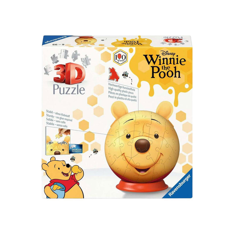 Afbeelding laden in galerijviewer, Ravensburger 3d puzzel winnie pooh met oren 72pcs