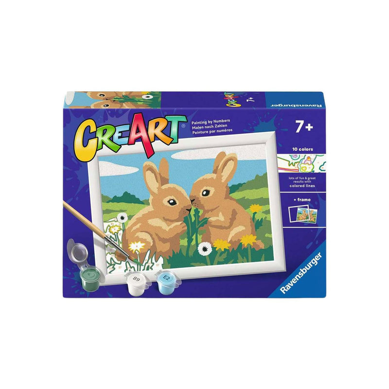 Afbeelding laden in galerijviewer, Ravensburger – creart: bunny friends – schilderen op nummer