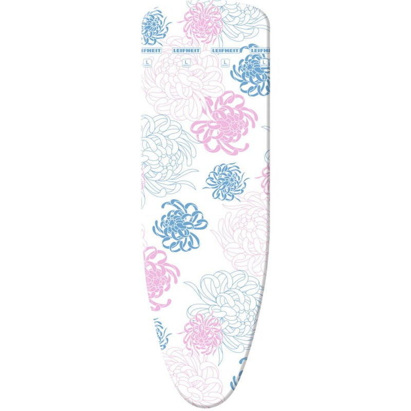Afbeelding laden in galerijviewer, Leifheit strijkplankhoes cotton classic l universeel - 140 x 45 cm strijkvlak - 3 mm dikke molton - roze - wit - blauw