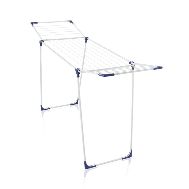Afbeelding laden in galerijviewer, Leifheit 81621 classic 180 solid droogrek wit blauw