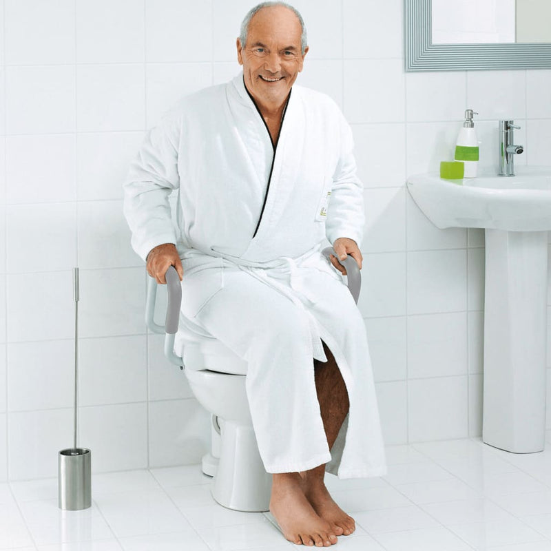 Afbeelding laden in galerijviewer, Ridder ridder toiletbril met handgreep 150 kg wit a0072001