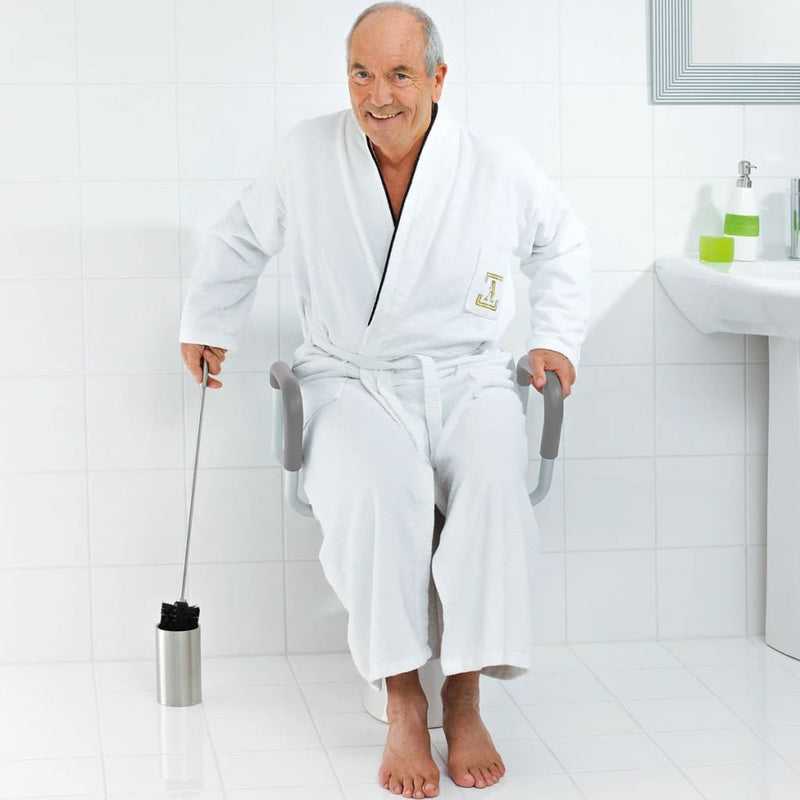Afbeelding laden in galerijviewer, Ridder ridder toiletbril met handgreep 150 kg wit a0072001