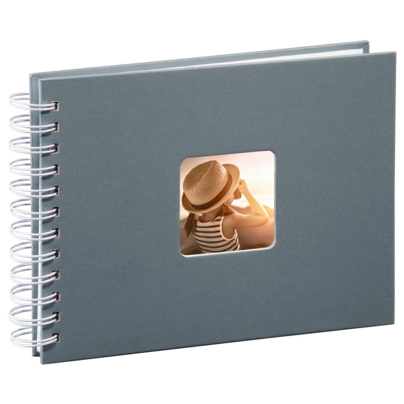 Afbeelding laden in galerijviewer, Hama spiraalalbum fine art 24 x 17 cm 50 witte pagina's grijs