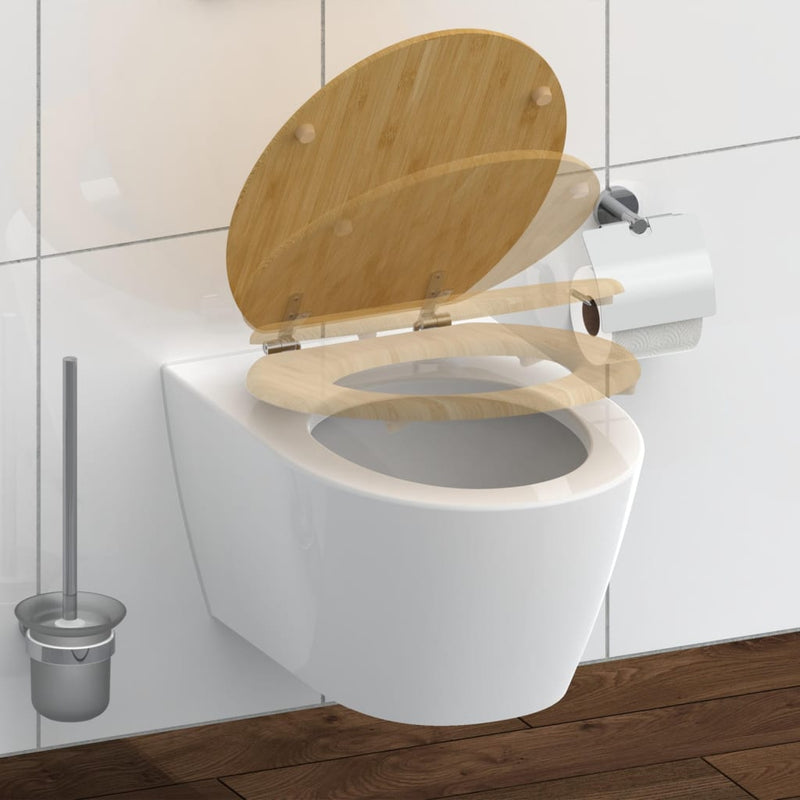 Afbeelding laden in galerijviewer, SCHÜTTE SCHÜTTE Toiletbril met soft-close NATURAL BAMBOO