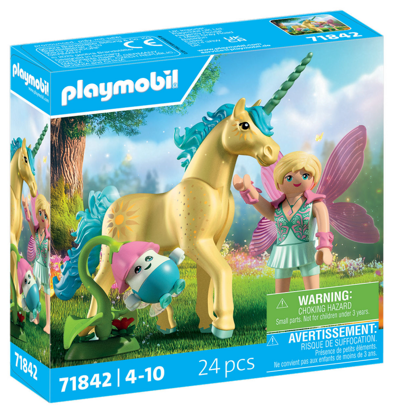 Afbeelding laden in galerijviewer, Playmobil verzameleenhoorn zonneschijnbloesem met fee - 71842
