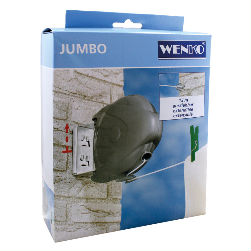 Afbeelding laden in galerijviewer, Wenko jumbo uittrekbare waslijn 15m