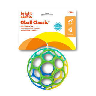 Afbeelding laden in galerijviewer, Oball classic babybal blauw groen - - vanaf 0 maanden