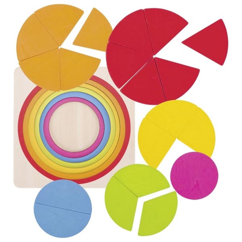 Afbeelding laden in galerijviewer, Goki puzzel cirkel. 21 delig. 12x12x2,1 cm.4+
