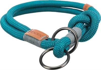 Afbeelding laden in galerijviewer, Trixie halsband hond be nordic halfslip petrol lichtgrijs