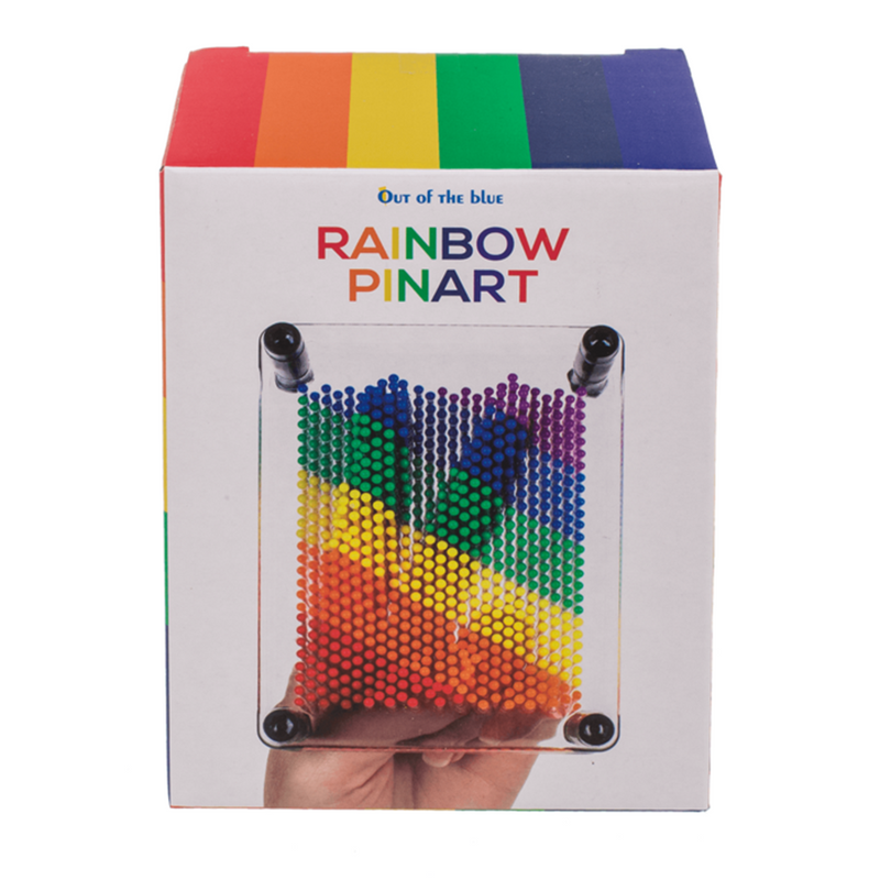 Afbeelding laden in galerijviewer, Pin art regenboog. ca. 12x9 cm. kunstof.